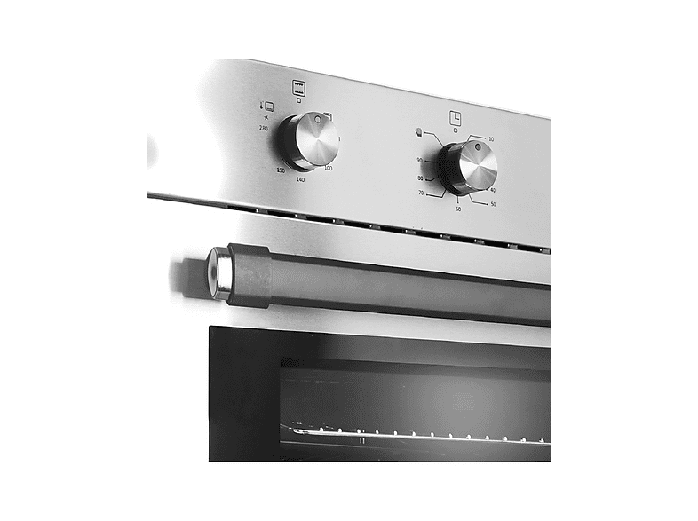 Horno - Alpha Horno de Gas NEPTUNO LUX GAS, Integrado + Libre instalación, Esmalte fácil de limpiar, 62 l, 60 cm, Negro