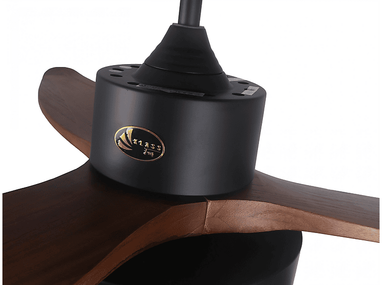 Ventilador de techo - Klassfan DARKWIND, 40 W, 6 velocidades, Negro