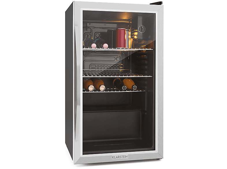 Nevera pequeña - Klarstein Beersafe XXL, Altura 830 mm, Acero Inoxidable