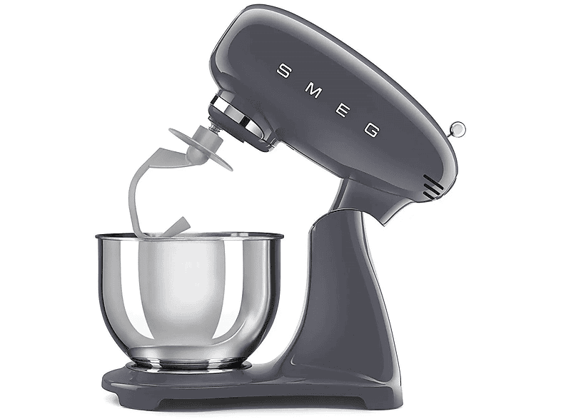 Robot amasador - Smeg SMF03GREU GRIS, 800 W, 4,8 l