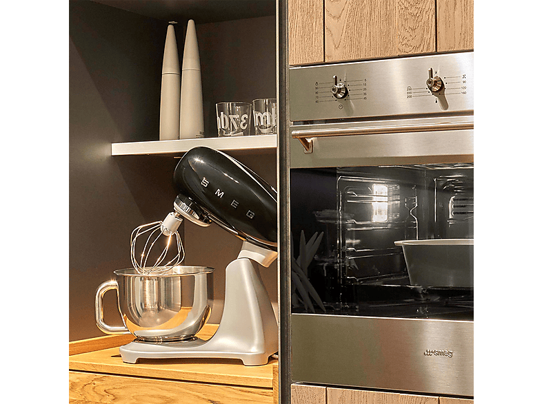 Robot de cocina - Smeg SMF02BLEU NEGRO, 800 W, 4,8 l