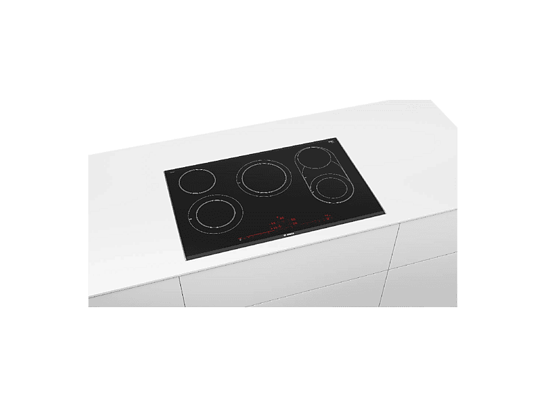 Encimera vitrocerámica - Bosch PKM875DP1D, 5 zonas, 81,6 cm, Negro