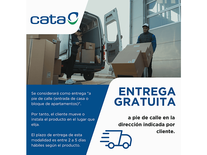 Campana decorativa - Cata 02050305 BETA 600 X/D, 3 velocidades, 850 m³/h, 60 cm, Inox