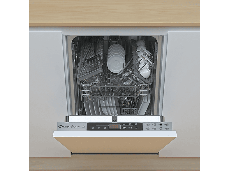 Lavavajillas libre instalación 45 cm - Candy CDIH 2T1047, 10 servicios, 8 programas, 44,8 cm