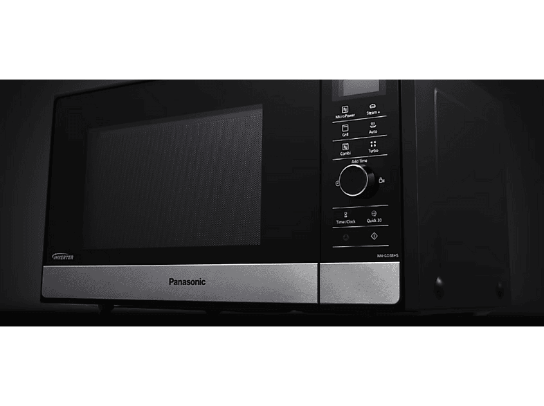 Microondas libre instalación - Panasonic NNGD38HSSUG, 1000 W, 23 l, Negro