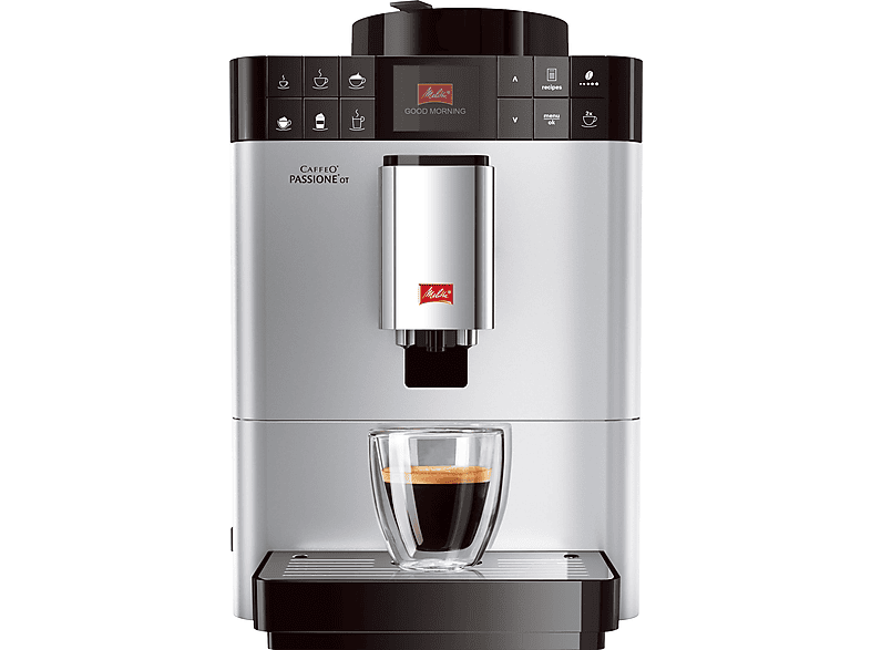 Cafetera express - Melitta F53/1-101, 15 bar, 1450 W, 1 l, 2 tazas, Plata