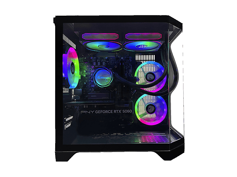 PC Gaming - Nitropc Avanzado, AMD Ryzen 5 5600X (6 núcleos, 12 hilos | 3,60 GHz hasta 4,60 GHz), 16 GB RAM, 1 TB SSD, GeForce RTX™ 3050, Negro