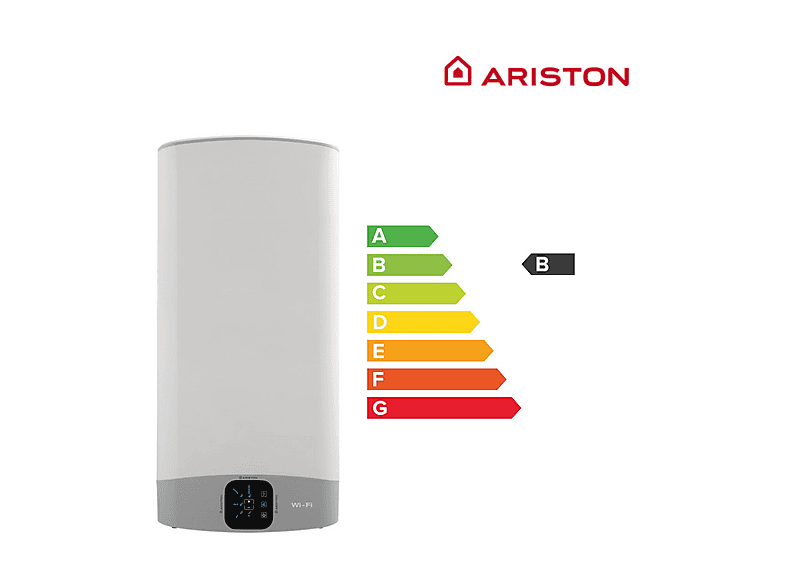 Termo eléctrico - Ariston VELIS WIFI 80, 1500 W, 8 bar, 80 l, Blanco