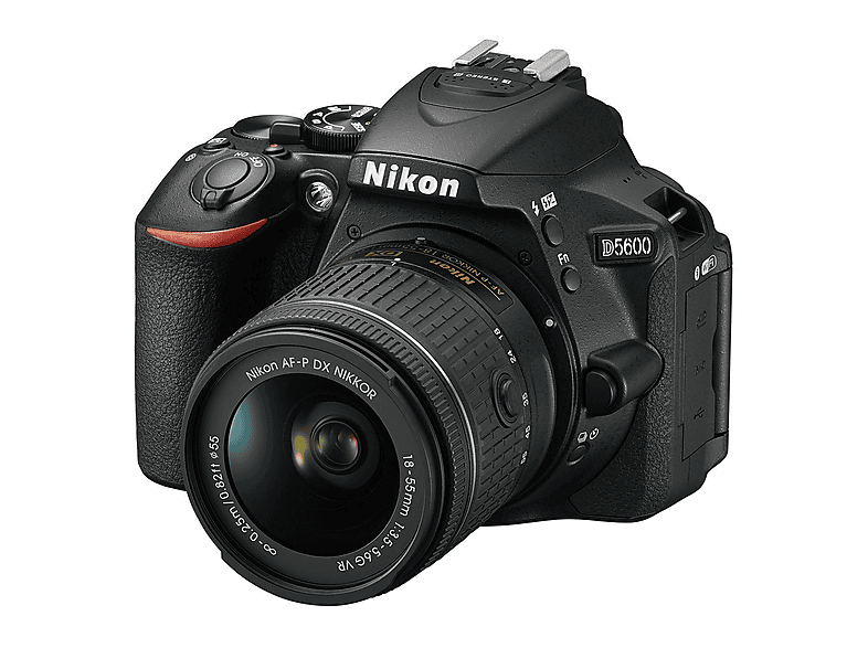 Cámara réflex APS-C - Nikon D5600K/1855VR/FHD, 24,78 megapixel, CMOS, Medición, Negro
