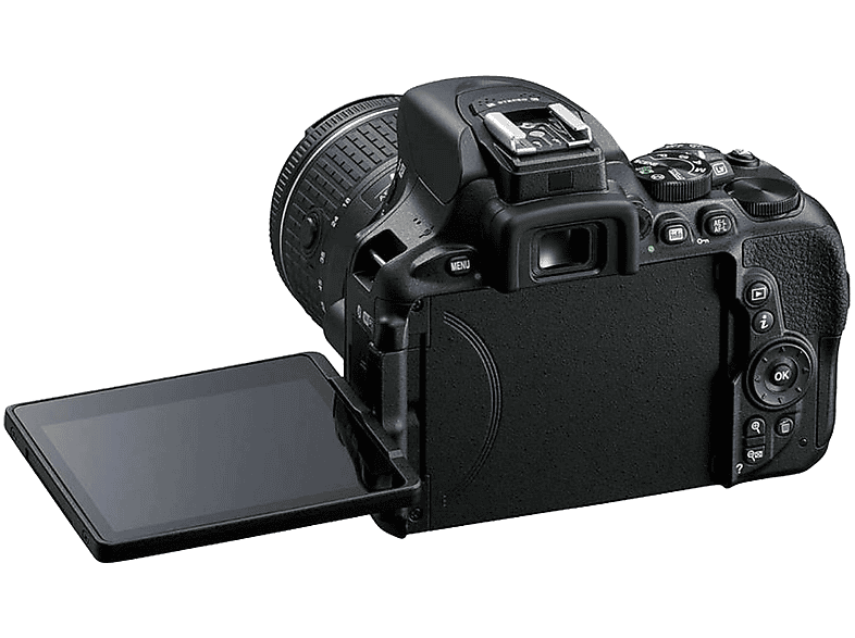 Cámara réflex APS-C - Nikon D5600K/1855VR/FHD, 24,78 megapixel, CMOS, Medición, Negro