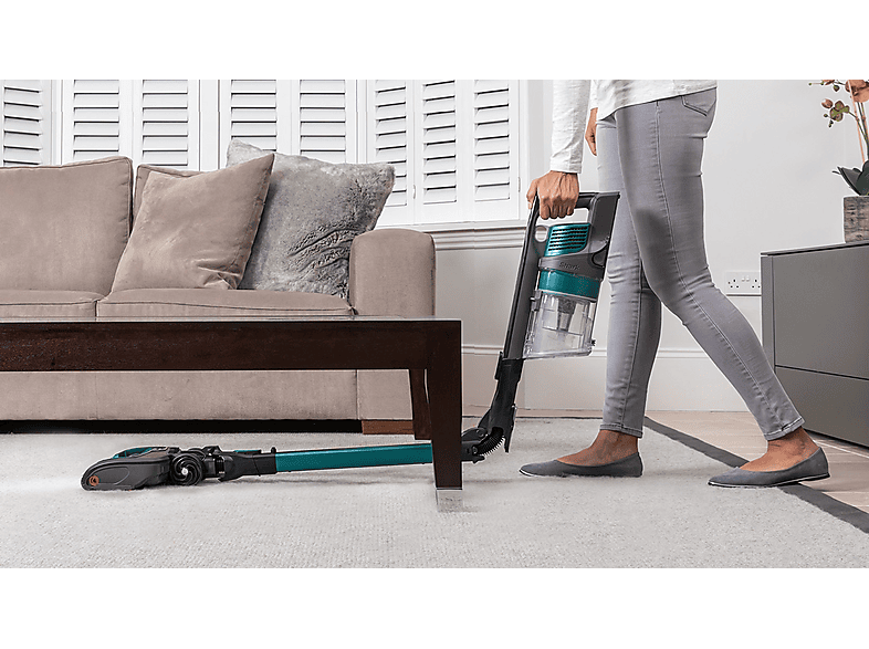 Aspirador escoba - Shark IZ201EUT, 45 V, Potencia de succión 450 W, Depósito 0,7 l, Autonomía 45 min, Azul
