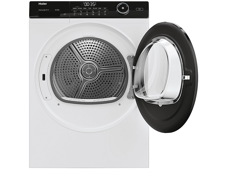 Secadora - Haier HD90-A3959S, Bomba de calor, 9,0 kg, 11 programas, Blanco