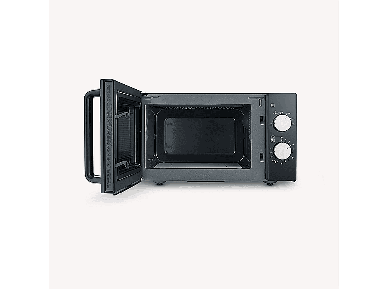 Microondas con base de vidrio - Severin MW 7761, 800 W, 6 potencia, 20 l, Negro