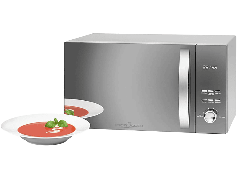 Microondas - Proficook 501176, 2300 W, 5 potencia, 23 l, Inox