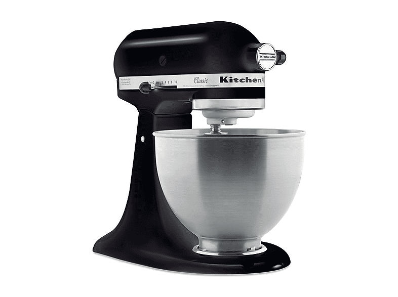 Robot amasador - KitchenAid 5K45SSEOB NEGRO CLASSIC, 275 W, 4,3 l