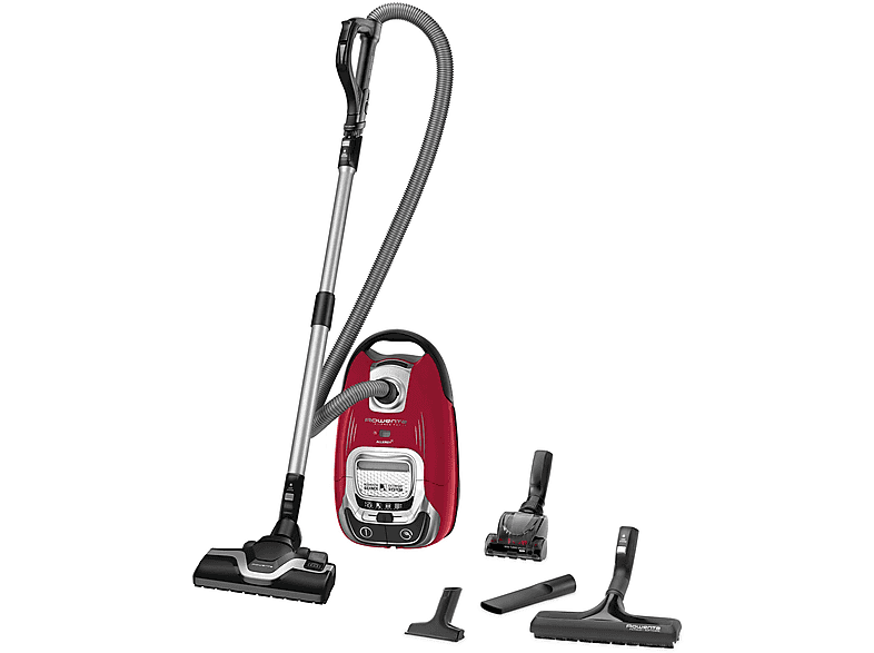Aspirador con bolsa - Rowenta RO7473EA, 400 W, Depósito 4,5 l, Rojo
