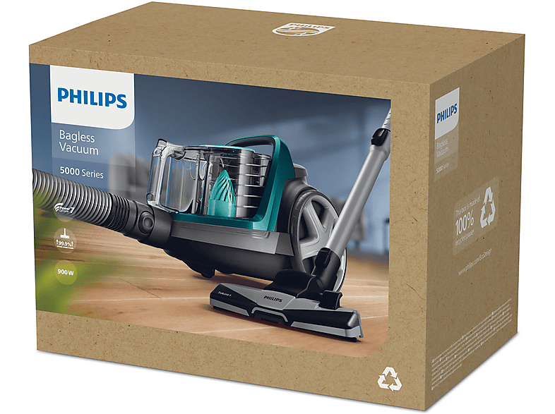 Aspirador sin bolsa - Philips FC9555/09, 900 W, Potencia de succión 0 AirWatt, Depósito 1,5 l, Verde