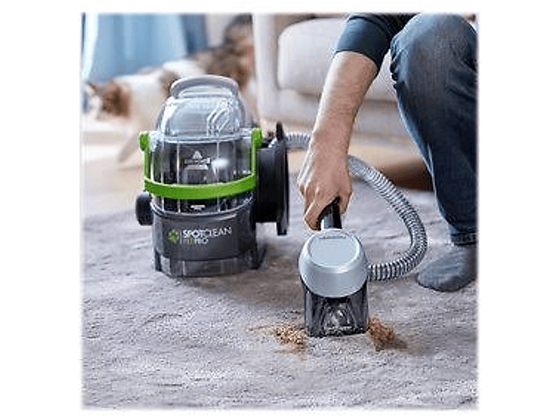 Aspirador sin bolsa - Bissell 15585 - SPOTCLEAN PET PRO, 750 W, Depósito 2.9 L, Negro