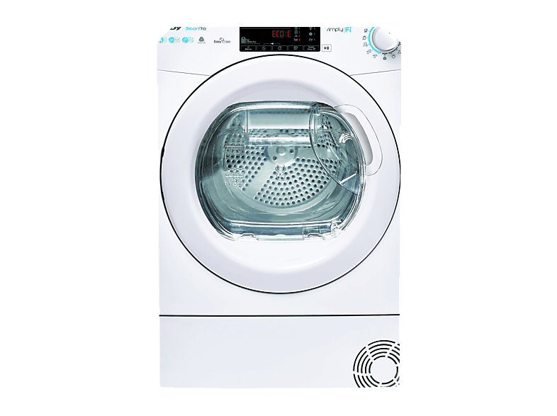 Secadora bomba de calor - Candy Smart Pro CSOE H8A2TE-S, BOMBA CALOR, 8 kg, 15 programas, Blanco