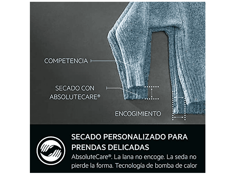 Secadora - AEG TR818A4OB, Bomba de calor, 8 kg, Blanco