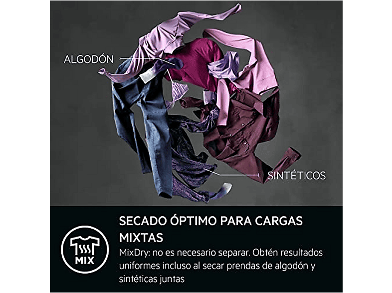 Secadora - AEG TR818A4OB, Bomba de calor, 8 kg, Blanco