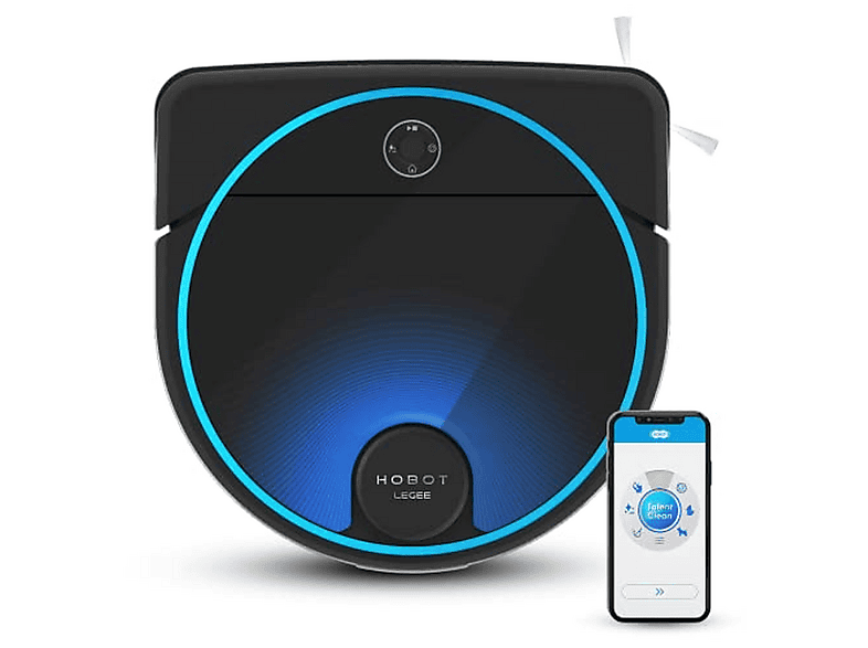 Robot friegasuelos - Hobot LEGEE-7, 19,95 W, Depósito 1 l, Autonomía 80 h, Negro