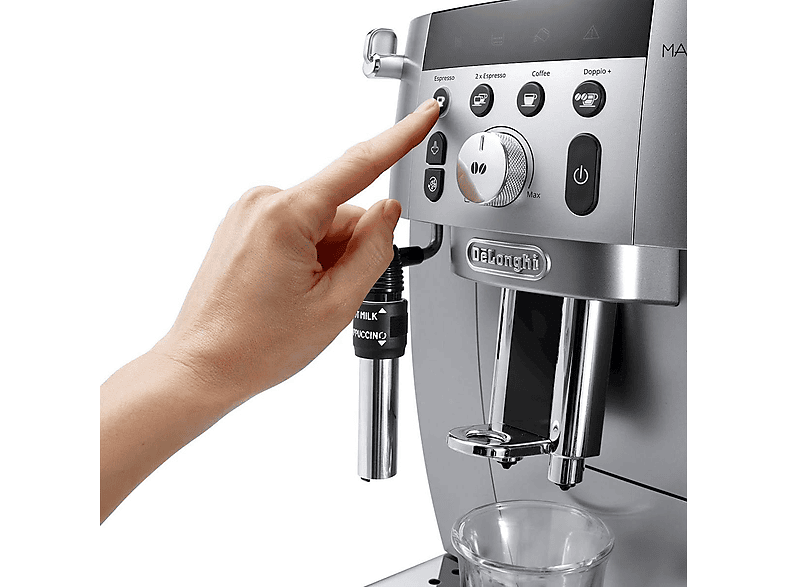 Cafetera express - Delonghi ECAM250.31.SB, 15 bar, 1450 W, 2 tazas, Plata