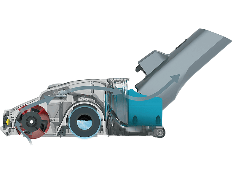 Aspirador escoba - Hoover H-Free 500 Hydro Plus HF522YSP 011, 80 V, Potencia de succión 75 W, Depósito 0,45 l, Autonomía 45 min, Gris