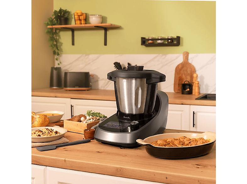 Robot de cocina - Cecotec Mambo Touch, 1600 W, 3,3 l, Inox