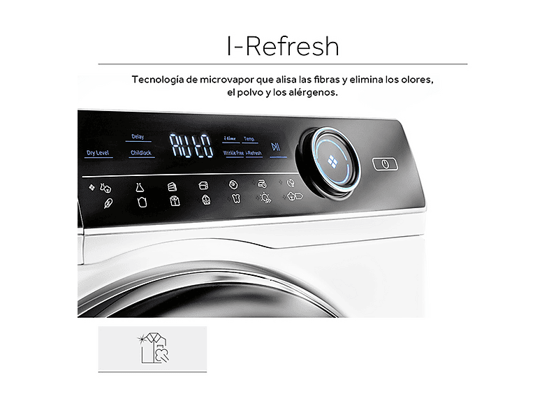 Secadora - Haier HD100A2979S, Bomba de calor, 10 kg, 14 programas, Blanco