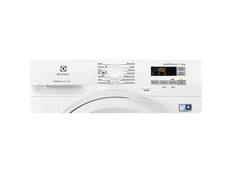 Lavadora carga frontal - Electrolux EW6F5142FB, 10 kg, Blanco