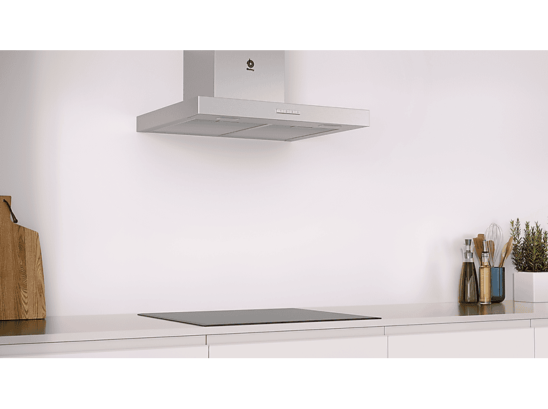 Campana decorativa - Balay 3BC066MX, 3 velocidades, 590 m³/h, 600 mm, Inox