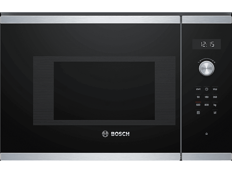 Microondas - Bosch Serie 6 BFL524MS0, 800 W, 5 potencia, 20 l, Bicolor