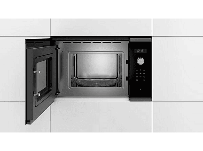 Microondas - Bosch Serie 6 BFL524MS0, 800 W, 5 potencia, 20 l, Bicolor