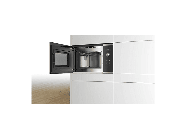 Microondas - Bosch Serie 6 BFL524MS0, 800 W, 5 potencia, 20 l, Bicolor