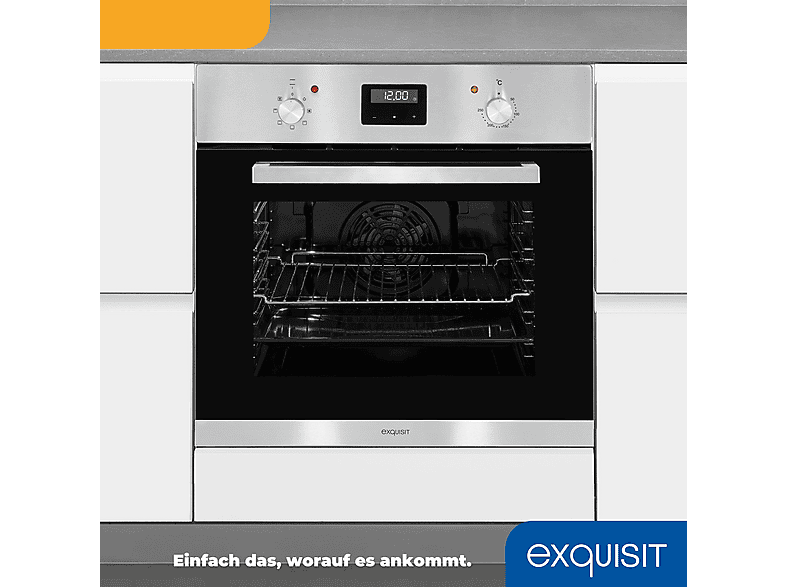 Horno multifunción - Exquisit EBE 657-2U, Integrable, 59 l, 59,5 cm, Inox