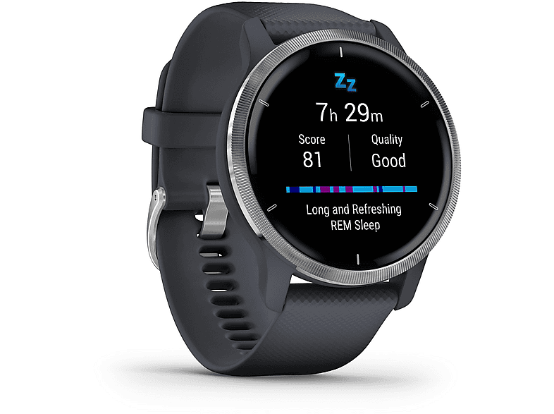 Smartwatch - Garmin VENU 2 SILVER, Azul, 135-200 mm, 1,3 "