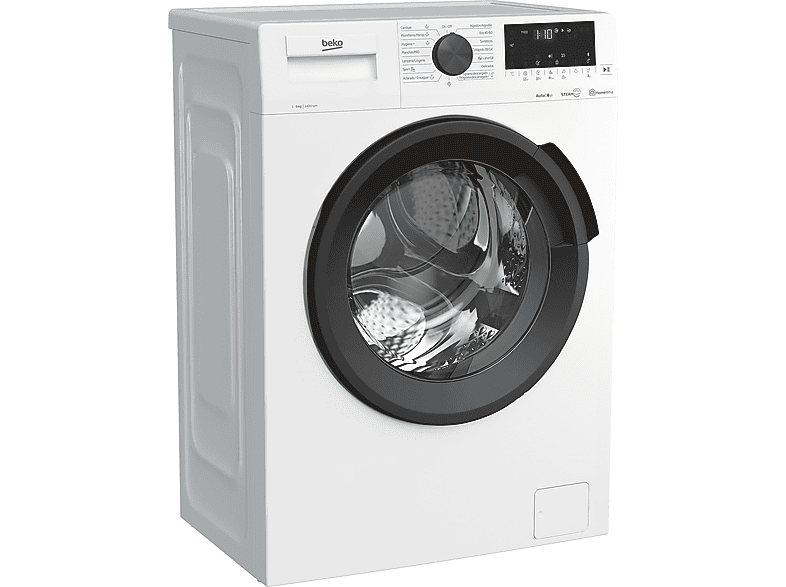 Lavadora carga frontal - Beko WRA 9714 XW DR, 9 kg, 1400 rpm, 15 programas, Blanco