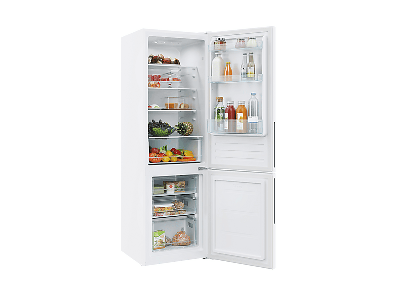 Frigorífico combi - Candy CCT3L517EW, Semi No Frost, Altura 1760 mm, Capacidad 260 l, Blanco