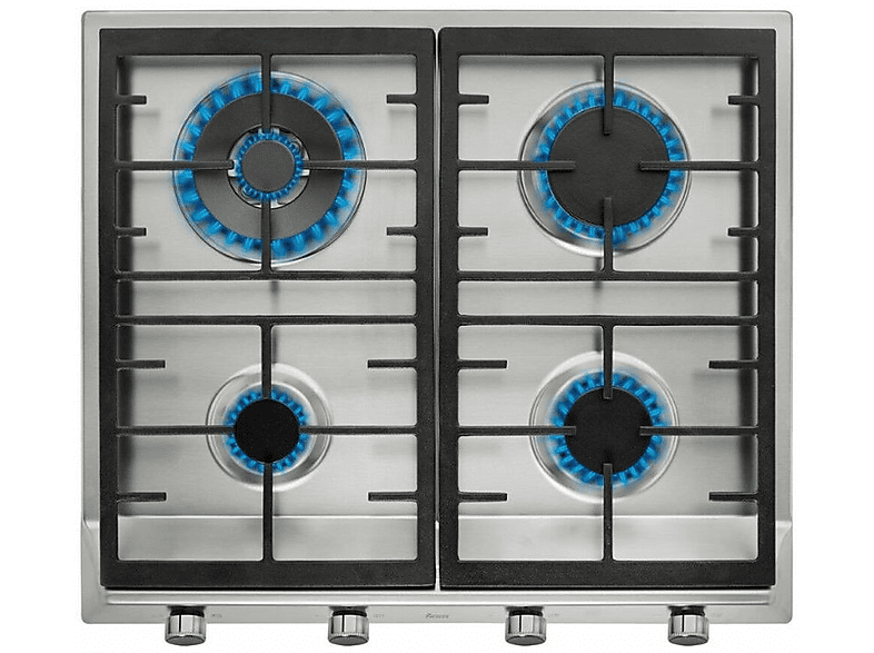 Placa de gas - Teka 9520, 4 zonas, Propane/butane, 580 mm, Acero Inoxidable