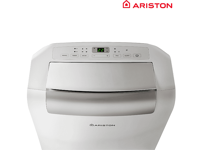 Aire Aconcidionado Portátil - Ariston MOBIS PLUS 10, 10000 fg/h, 20 m², 62 dB(A), Blanco