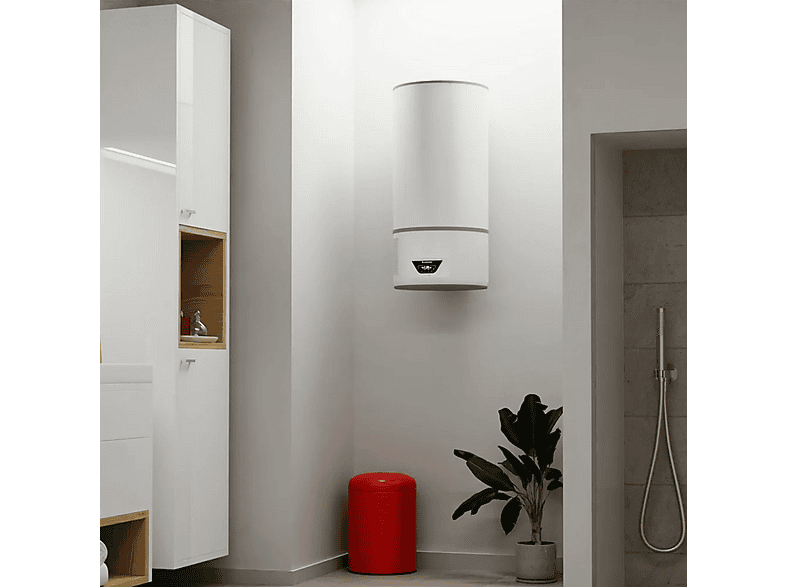 Termo eléctrico - Ariston Calentador de agua termodinámico de pared Lydos Hybrid Wifi 100 L Ariston Aire ambiente 100 L, gris
