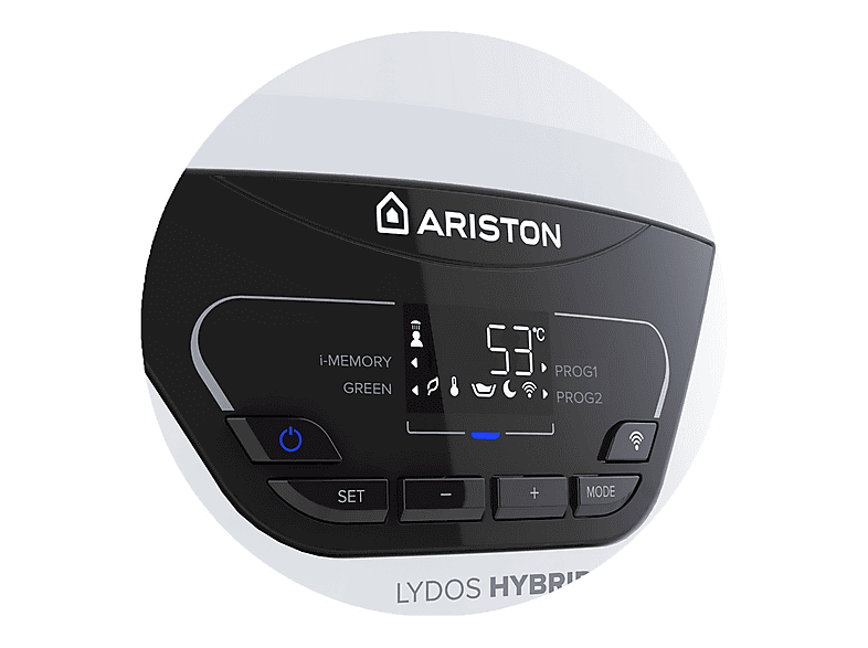 Termo eléctrico - Ariston Calentador de agua termodinámico de pared Lydos Hybrid Wifi 100 L Ariston Aire ambiente 100 L, gris