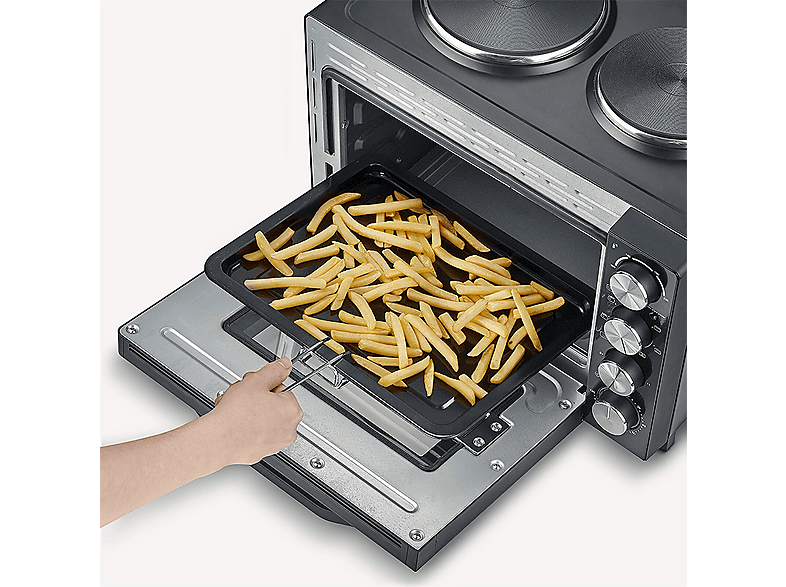 Horno de sobremesa - Severin TO 2074, 2500 W, 30 l, negro