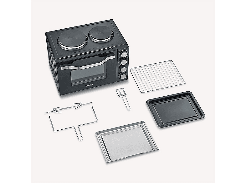 Horno de sobremesa - Severin TO 2074, 2500 W, 30 l, negro