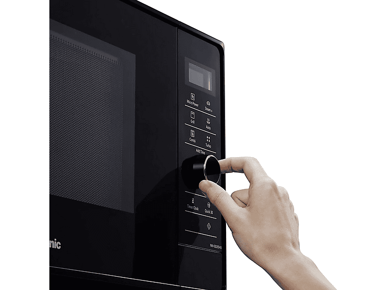 Microondas libre instalación - Panasonic NN-GD35HBGTG, 1800 W, 6 potencia, 23 l, Negro