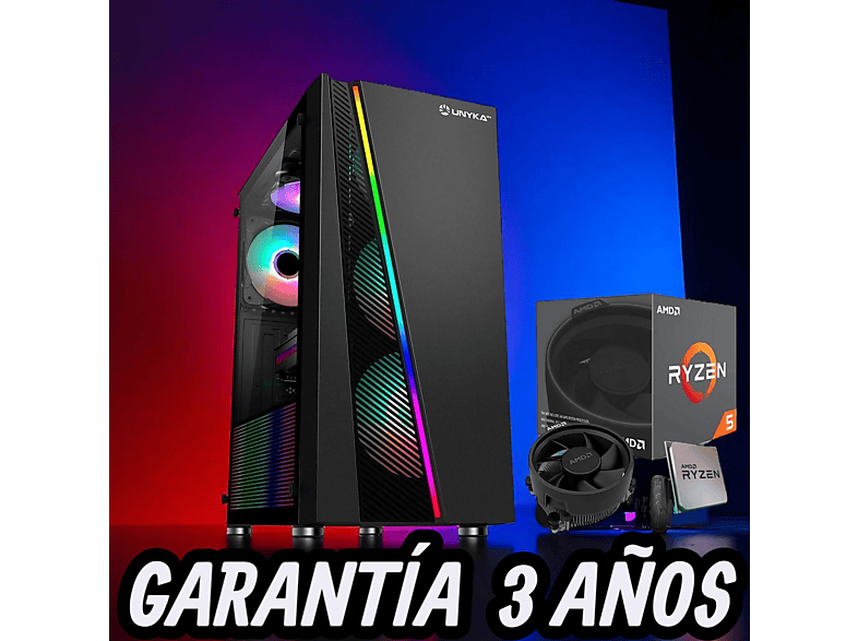 PC Gaming - Joybe Computers Gamer Avanzado AMD Ryzen 3 3200G, 16 GB RAM, 512 GB SSD, Radeon™ RX Vega 8, Windows 11 Pro, Negro