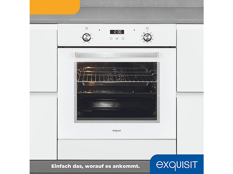 Horno multifunción - Exquisit EBE 76-7-H-020, Integrable, 76 l, 595 mm, Blanco