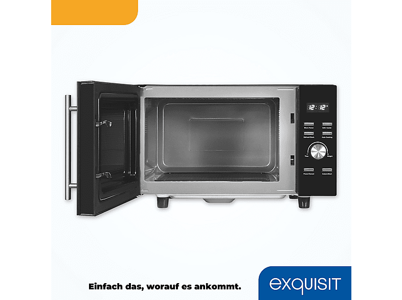 Microondas libre instalación - Exquisit AKLBB1750246440, 1200 W, 23 l, Negro