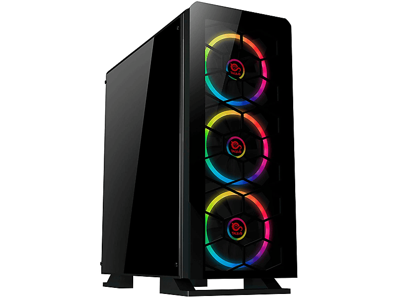 PC Gaming - Megamania Europa, Procesador AMD Ryzen 5 5500 Six Core up to 4.2GHz Turbo, 32 GB RAM, 1 TB SSD, Radeon™ RX 6600 XT, Windows 11 Pro, Negro